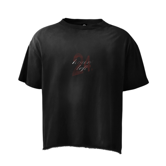 24 hours black tee